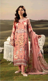 Mbasics by Maria B | Fall 2025 Unstitched Luxury 3-Piece Collection | Digital Print & Organza Embroidery 04-B